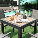 31.5-63 Inches Extendable Patio Table for 4-6 People-Natural by LJGDeals