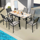 31.5-63 Inches Extendable Patio Table for 4-6 People-Natural by LJGDeals