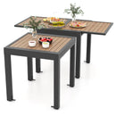 31.5-63 Inches Extendable Patio Table for 4-6 People-Natural by LJGDeals