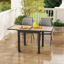 31.5-63 Inches Extendable Patio Table for 4-6 People-Natural by LJGDeals