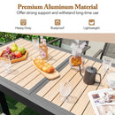 31.5-63 Inches Extendable Patio Table for 4-6 People-Natural by LJGDeals