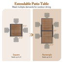 31.5-63 Inches Extendable Patio Table for 4-6 People-Natural by LJGDeals