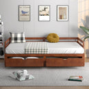 Extendable Twin to King Daybed with Trundle and 2 Storage Drawers by LJGDeals