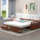 Extendable Twin to King Daybed with Trundle and 2 Storage Drawers by LJGDeals