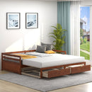 Extendable Twin to King Daybed with Trundle and 2 Storage Drawers by LJGDeals