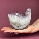 Extra Large Amethyst, Flat shaped Full polished stone, Stunning decor piece