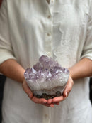 Extra Large Amethyst, Flat shaped Full polished stone, Stunning decor piece