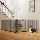 Extra Wide Baby Gate Fits 34.5-154" Openings 6-Panel Adjustable Pet Safety Fence by LJGDeals
