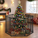 Extra Wide Baby Gate Fits 34.5-154" Openings 6-Panel Adjustable Pet Safety Fence by LJGDeals