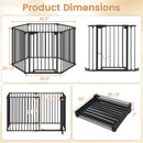 Extra Wide Baby Gate Fits 34.5-154" Openings 6-Panel Adjustable Pet Safety Fence