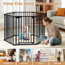 Extra Wide Baby Gate Fits 34.5-154" Openings 6-Panel Adjustable Pet Safety Fence by LJGDeals