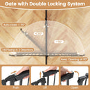 Extra Wide Baby Gate Fits 34.5-154" Openings 6-Panel Adjustable Pet Safety Fence