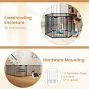 Extra Wide Baby Gate Fits 34.5-154" Openings 6-Panel Adjustable Pet Safety Fence by LJGDeals