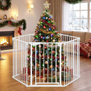 Extra Wide Baby Gate Fits 34.5-154" Openings 6-Panel Adjustable Pet Safety Fence by LJGDeals