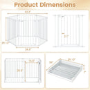 Extra Wide Baby Gate Fits 34.5-154" Openings 6-Panel Adjustable Pet Safety Fence by LJGDeals