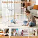 Extra Wide Baby Gate Fits 34.5-154" Openings 6-Panel Adjustable Pet Safety Fence