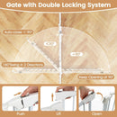 Extra Wide Baby Gate Fits 34.5-154" Openings 6-Panel Adjustable Pet Safety Fence by LJGDeals
