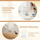 Extra Wide Baby Gate Fits 34.5-154" Openings 6-Panel Adjustable Pet Safety Fence by LJGDeals
