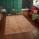 6’3” x 8’8" Authentic Hand Knotted Wool Turkish Oushak Oriental Area Rug Beige