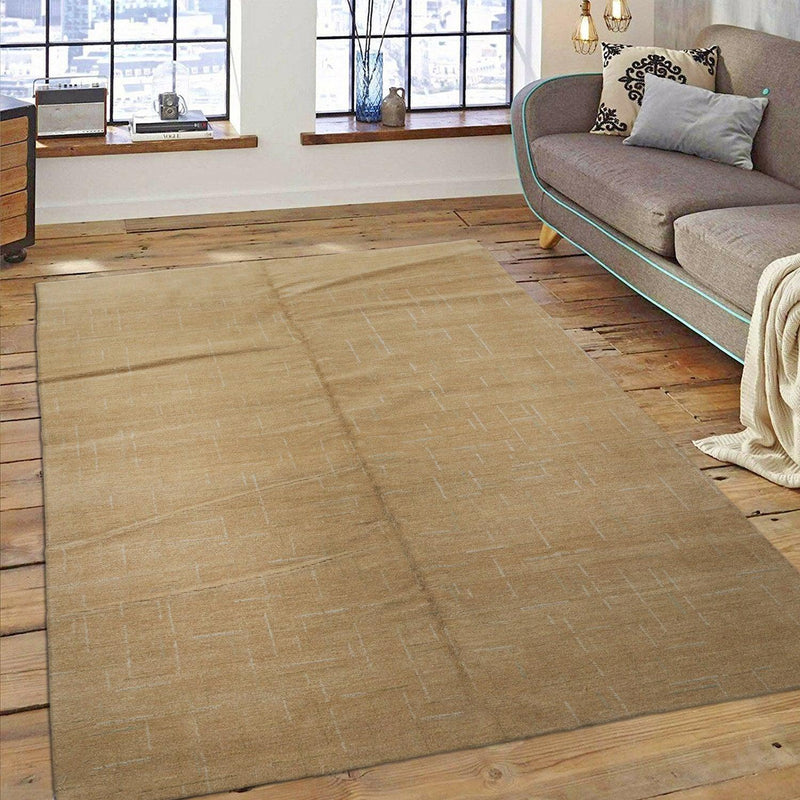 6’x8’10" Lapchi Hand Knotted Wool & Silk Heather Tibetan Oriental Area Rug Moss