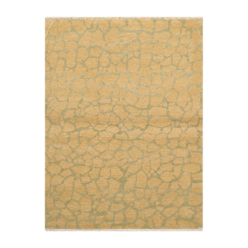 2' 7''x3' 6''Hand Knotted Tibetan 100% Wool Michaelian & Kohlberg Transitional  Oriental Area Rug Gold,Mint Color