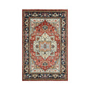 6x9 LoomBloom Ivory, Red Hand Knotted 100% Wool Turkish Oushak Arts & Crafts Oriental Area Rug