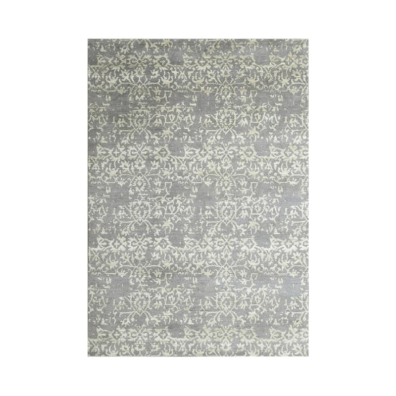 5x7 Gray LoomBloom Hand Knotted Transitional All-Over Tibetan 100% Wool Oriental Area Rug
