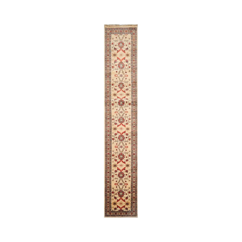 2'5''x14'3'' Runner Beige,Rust Hand Knotted Persian 100% Wool Tufenkian Keningston Chocolate Traditional  Oriental Area Rug