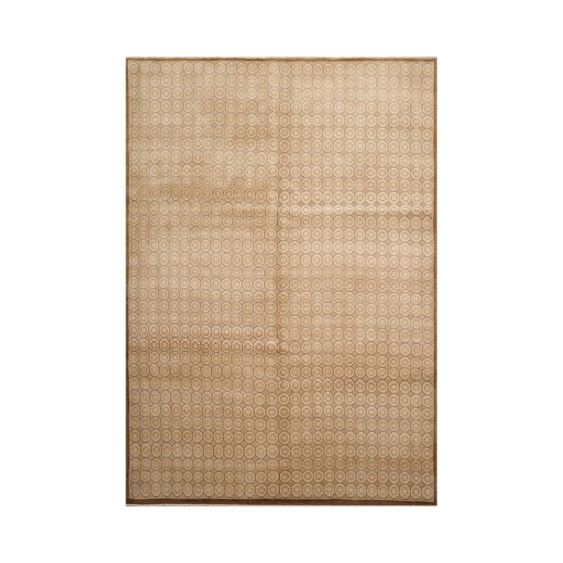 6x9 Beige Hand Knotted Tibetan 100% Wool Michaelian & Kohlberg Modern & Contemporary Oriental Area Rug