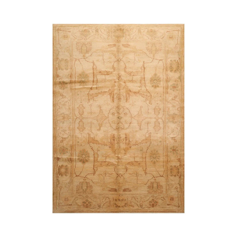 6x9 Beige Hand Knotted Tibetan 100% Wool Michaelian & Kohlberg Traditional Oriental Area Rug