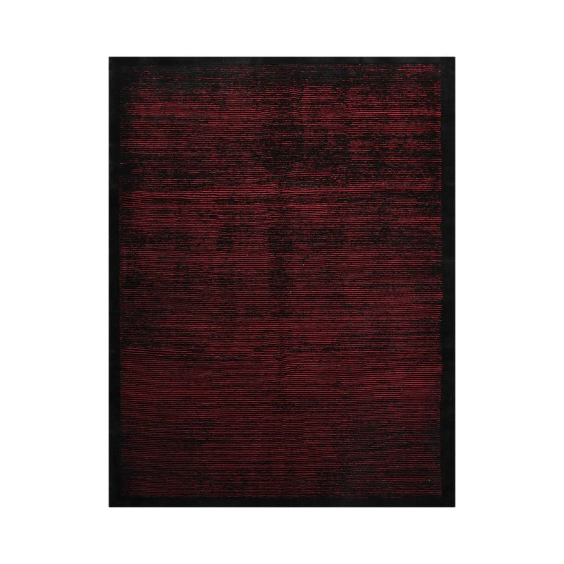 6x9 Hand Knotted Tibetan 100% Wool Tibetan Traditional Oriental Area Rug Black, Red Color