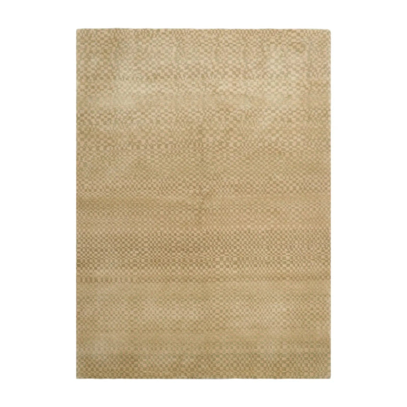 4x6 Beige,Sage Hand Knotted Tibetan 100% Wool Michaelian & Kohlberg Modern & Contemporary Oriental Area Rug