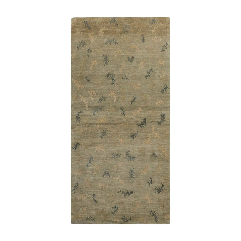 3x5 Moss, Beige Hand Knotted Tibetan 100% Wool Michaelian & Kohlberg Swiss Wash Modern Oriental Area Rug