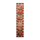 2'7''x12'3'' Runner Red, Green Hand Knotted Tibetan 100% Wool Michaelian & Kohlberg Modern & Contemporary Oriental Area Rug
