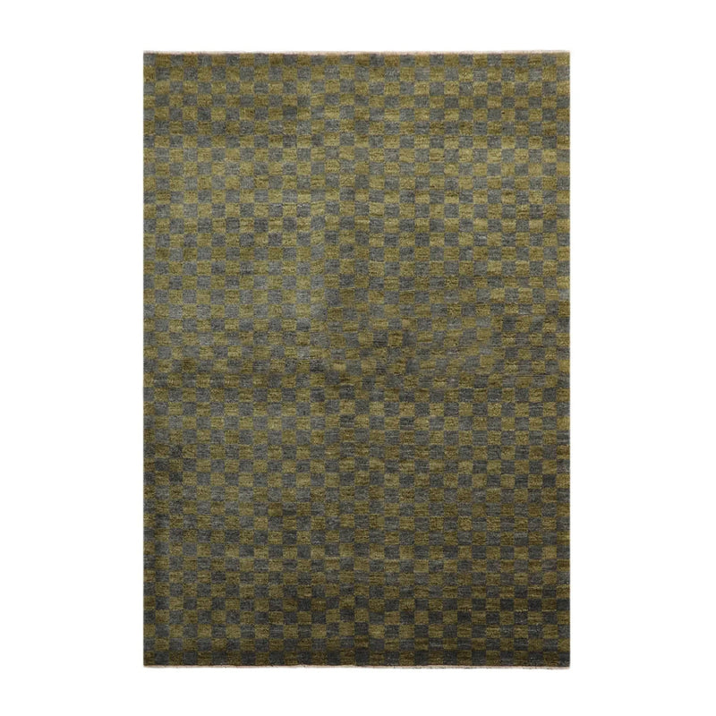 5x7 Green, Slate Hand Knotted Tibetan 100% Wool Michaelian & Kohlberg Modern & Contemporary Oriental Area Rug