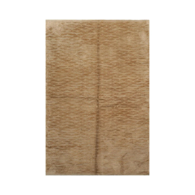 6x9 Tone on Tone Hand Knotted Tibetan Wool & Silk Tufenkian Modern & Contemporary Oriental Area Rug