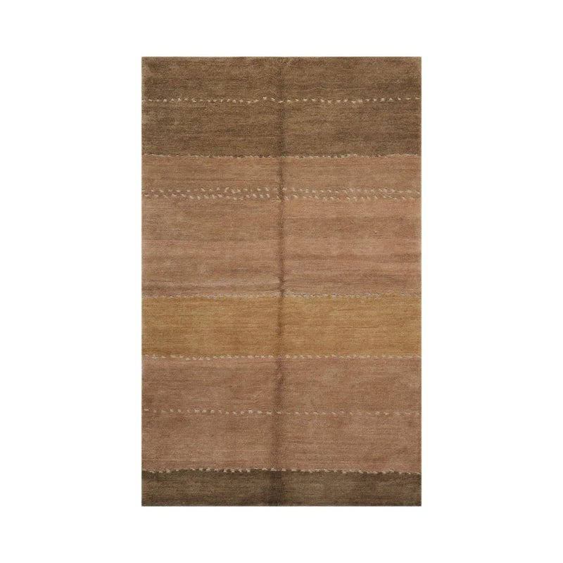 6x9 Taupe Hand Knotted Tibetan 100% Wool Tufenkian Modern & Contemporary Oriental Area Rug