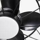 20 Inch Vistula Outdoor DC Motor Black Industrial Hanging Buckle Downrod Ceiling Fan with Light