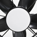 20 Inch Vistula Outdoor DC Motor Black Industrial Hanging Buckle Downrod Ceiling Fan with Light