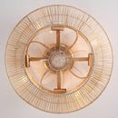 20 Inch Flora DC Motor Farmhouse Flush Mount Ceiling Fan with Light