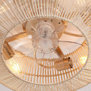 20 Inch Flora DC Motor Farmhouse Flush Mount Ceiling Fan with Light