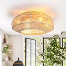 20 Inch Flora DC Motor Farmhouse Flush Mount Ceiling Fan with Light