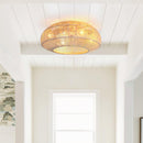 20 Inch Flora DC Motor Farmhouse Flush Mount Ceiling Fan with Light