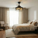36" Pickett Industrial Downrod Mount Ceiling Fan with Lighting and Remote Control