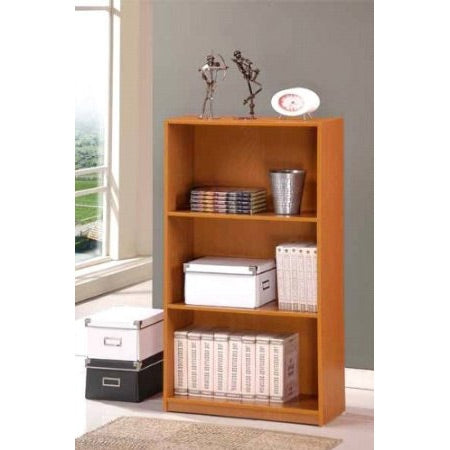 Light Cherry Finish 3-Tier Storage Shelves Bookcase, photo 5 of 5