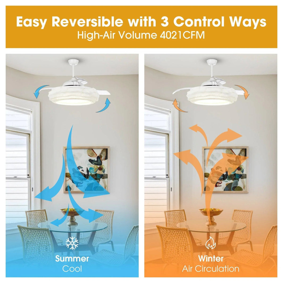 52" Jaipur Smart Fan with LED Light, photo 4 of 19