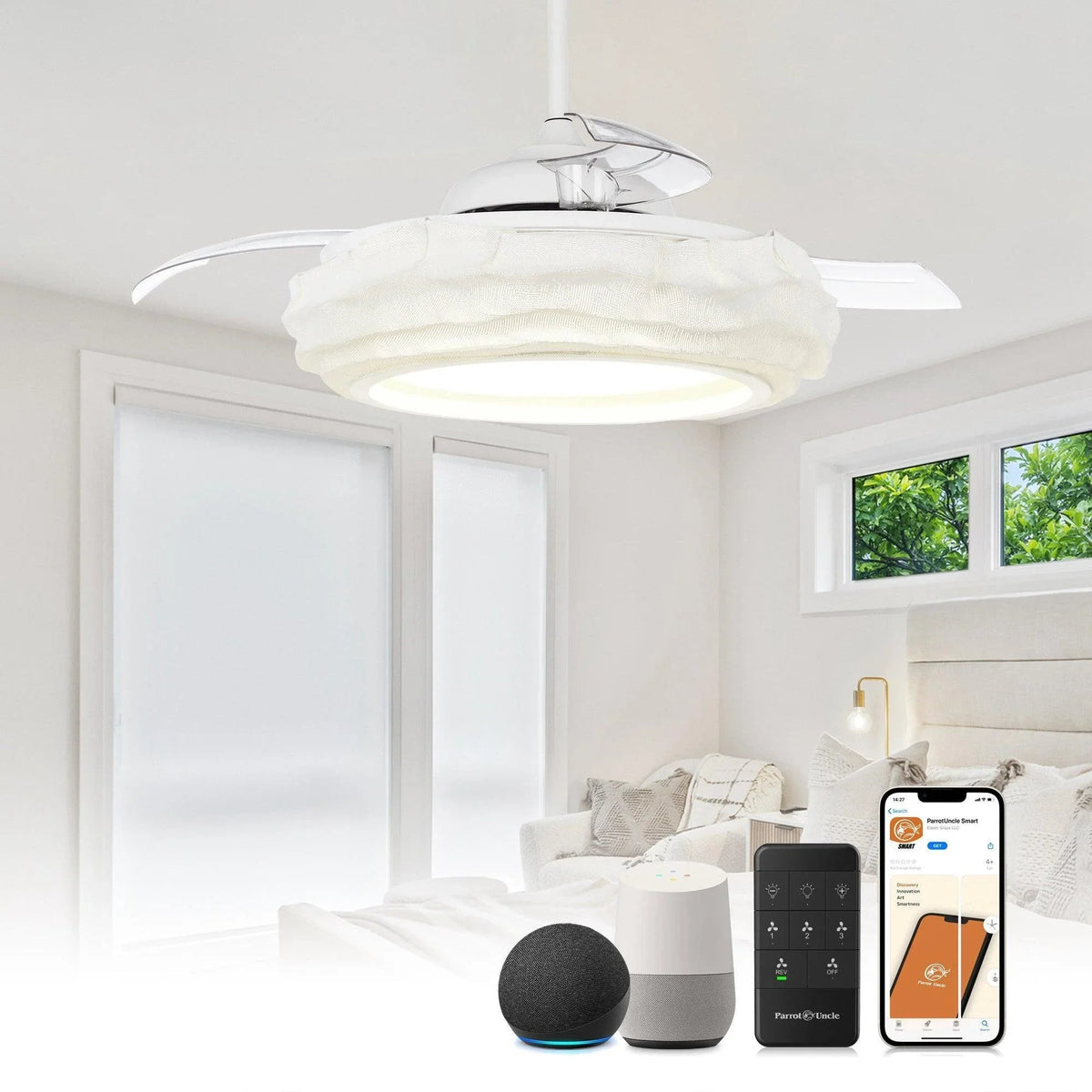 52" Jaipur Smart Fan with LED Light, photo 2 of 19