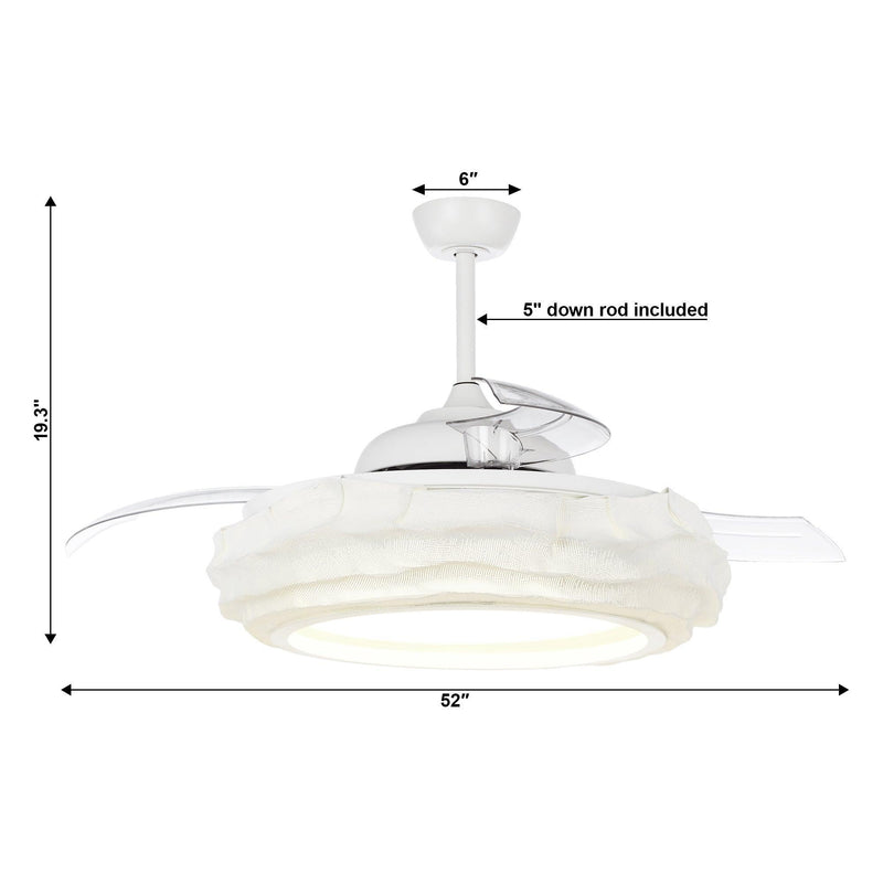 52" Jaipur Smart Fan with LED Light