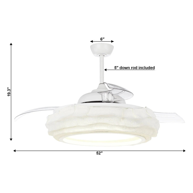52" Jaipur Smart Fan with LED Light, photo 18 of 19