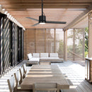 42 Inch Rhine Indoor/Wet Outdoor IP65 Black Anywhere Waterproof Ceiling Fan with LED Light and Convenient Hanging Hook